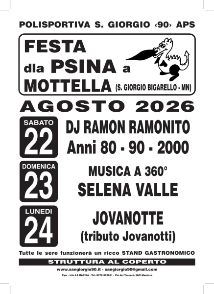 2026 FESTA DLA PSINA