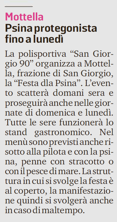 17 08 2018 gazzmn Psina protegonista fino a lunedì