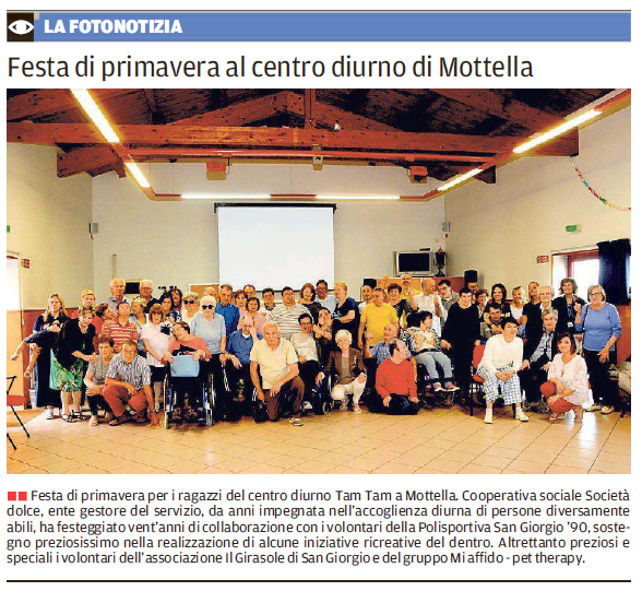 25 05 2018 gazzmn Festa di primavera al centro diurno di Mottella